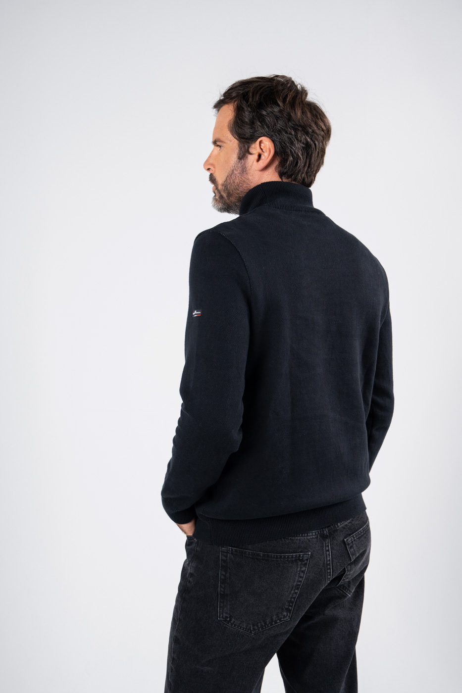 Man wearing Semper Invicta anti-laceration turtleneck sweater